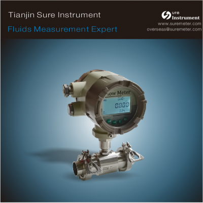 Beer fluids Sanitary Turbine Flowmeter